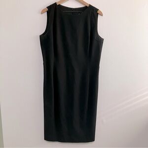 Zara Classic Black Midi Dress Sleeveless Women Size XL
